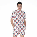 American Circle Flag Pattern Print Men's Romper
