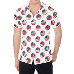American Circle Flag Pattern Print Men's Shirt