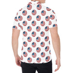 American Circle Flag Pattern Print Men's Shirt