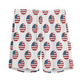 American Circle Flag Pattern Print Men's Athletic Shorts
