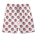 American Circle Flag Pattern Print Men's Swim Trunks
