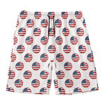 American Circle Flag Pattern Print Men's Swim Trunks