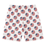 American Circle Flag Pattern Print Men's Swim Trunks