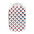 American Circle Flag Pattern Print Mesh Laundry Hamper