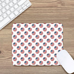 American Circle Flag Pattern Print Mouse Pad