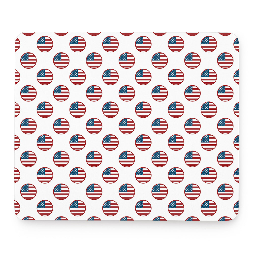 American Circle Flag Pattern Print Mouse Pad