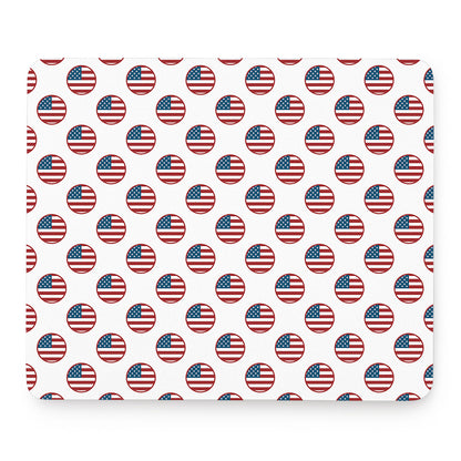 American Circle Flag Pattern Print Mouse Pad