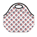 American Circle Flag Pattern Print Neoprene Lunch Bag