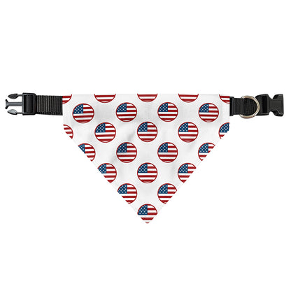 American Circle Flag Pattern Print Over The Collar Dog Bandana