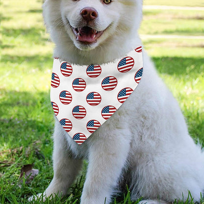 American Circle Flag Pattern Print Over The Collar Dog Bandana