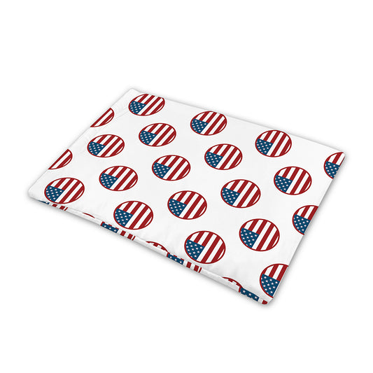 American Circle Flag Pattern Print Pet Cooling Mat Cover