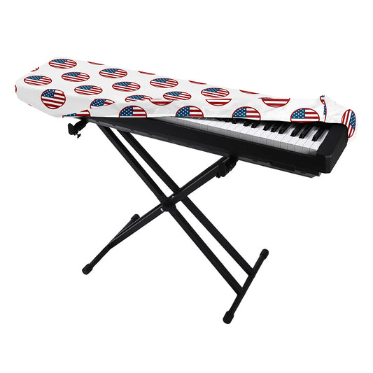 American Circle Flag Pattern Print Piano Keyboard Cover