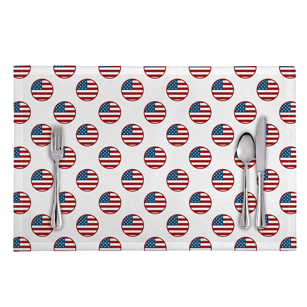 American Circle Flag Pattern Print Placemat