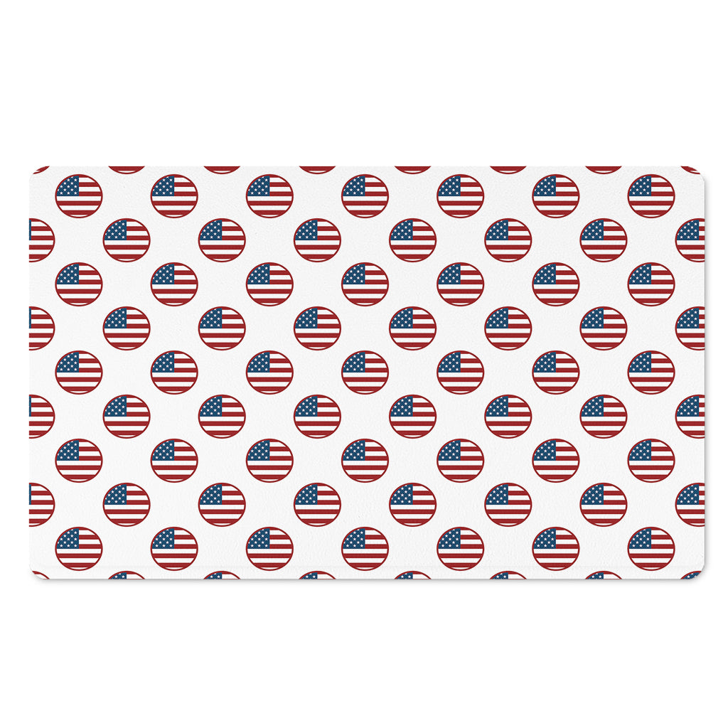 American Circle Flag Pattern Print Polyester Doormat