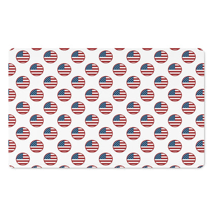 American Circle Flag Pattern Print Polyester Doormat
