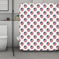 American Circle Flag Pattern Print Polyester Shower Curtain
