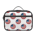 American Circle Flag Pattern Print Portable Lunch Bag