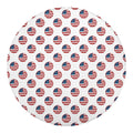 American Circle Flag Pattern Print Round Blanket