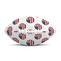 American Circle Flag Pattern Print Rugby Ball