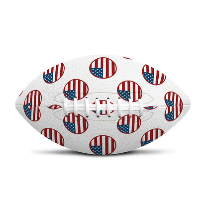American Circle Flag Pattern Print Rugby Ball
