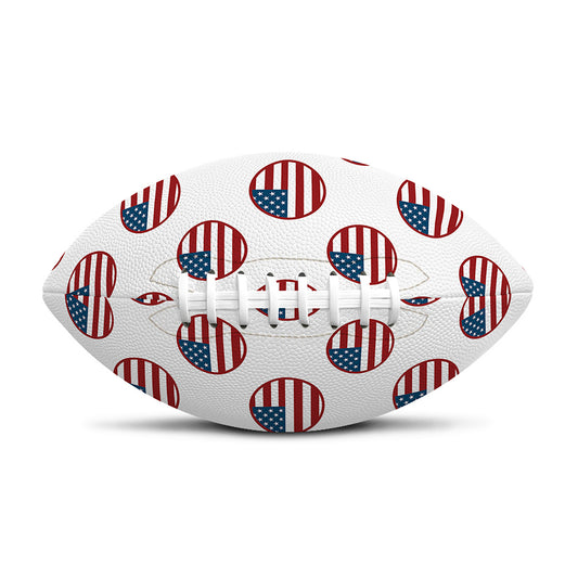 American Circle Flag Pattern Print Rugby Ball