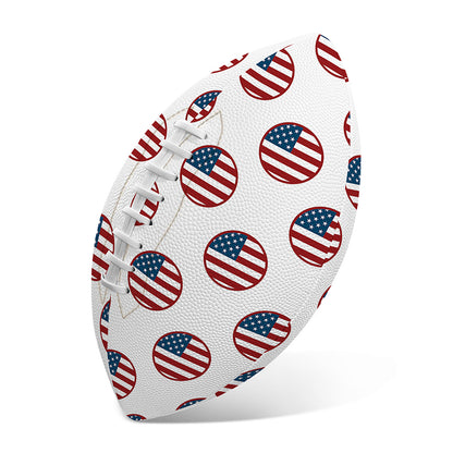 American Circle Flag Pattern Print Rugby Ball