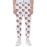 American Circle Flag Pattern Print Scuba Joggers