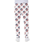 American Circle Flag Pattern Print Scuba Joggers