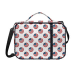 American Circle Flag Pattern Print Shoulder Strap Bible Bag