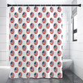 American Circle Flag Pattern Print Shower Curtain