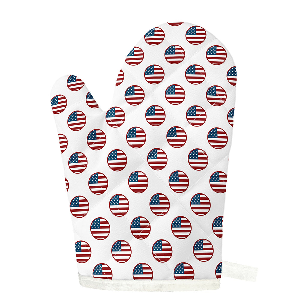 American Circle Flag Pattern Print Single Oven Mitt