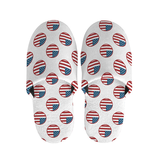 American Circle Flag Pattern Print Slippers