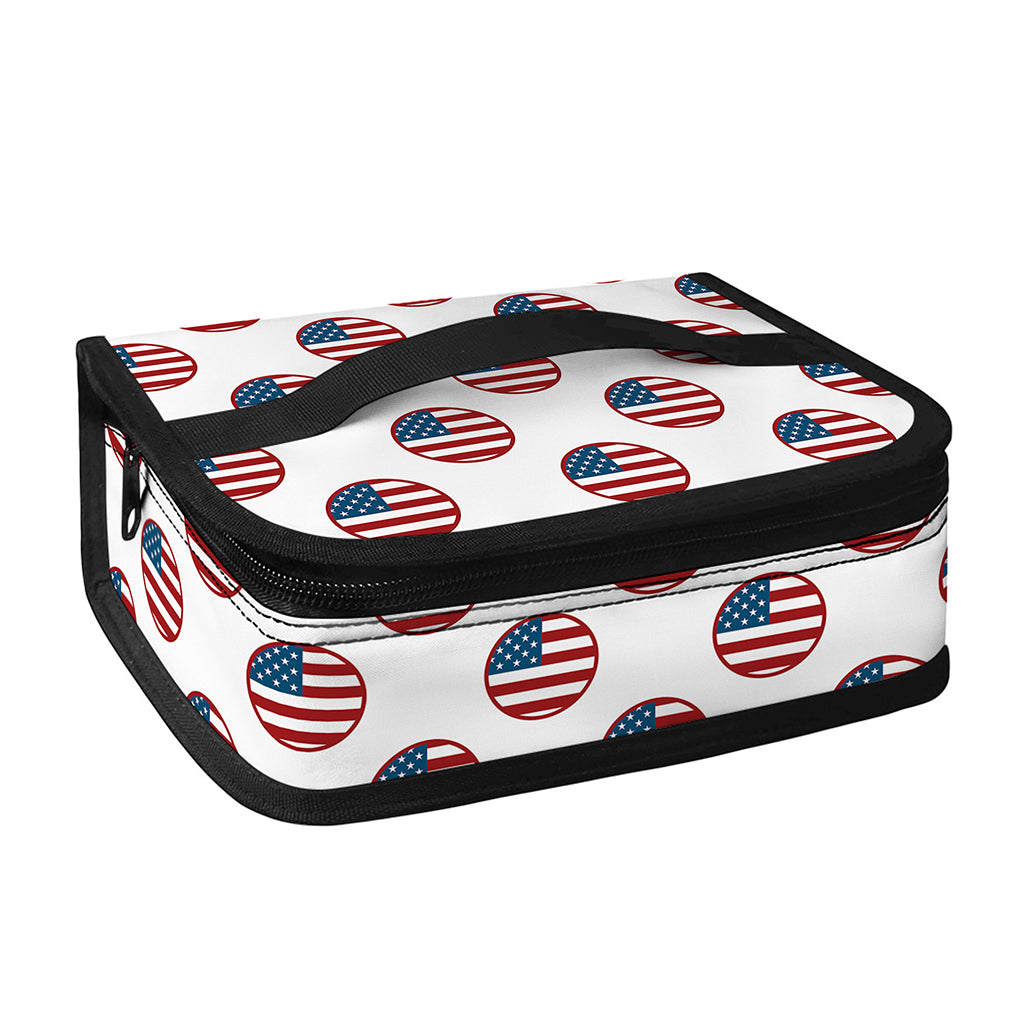 American Circle Flag Pattern Print Small Lunch Bag