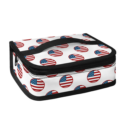 American Circle Flag Pattern Print Small Lunch Bag