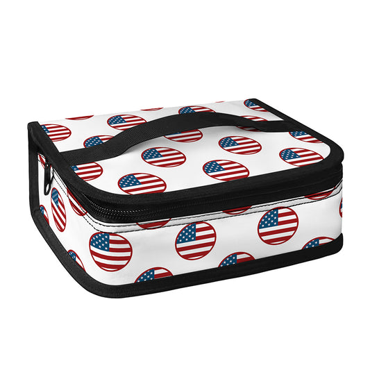 American Circle Flag Pattern Print Small Lunch Bag