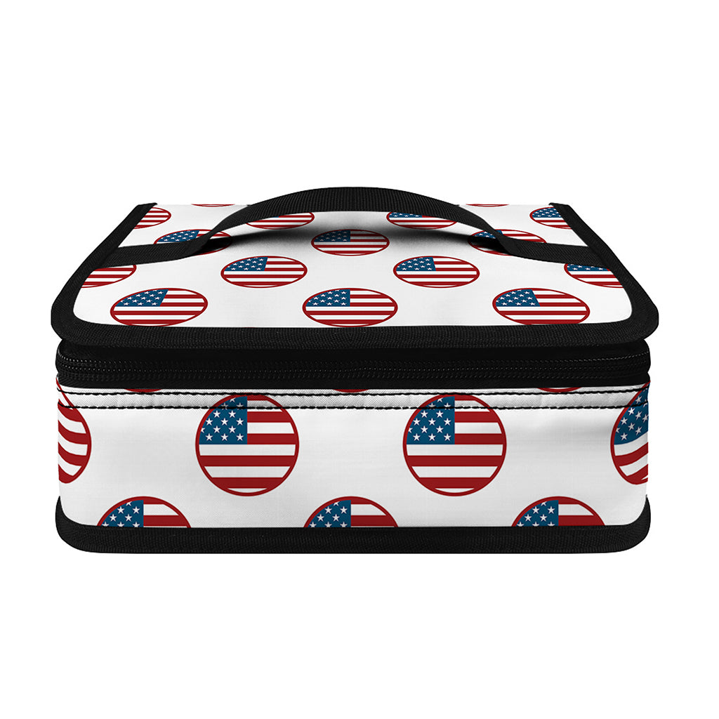 American Circle Flag Pattern Print Small Lunch Bag