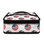 American Circle Flag Pattern Print Small Lunch Bag