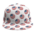 American Circle Flag Pattern Print Snapback Cap