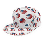 American Circle Flag Pattern Print Snapback Cap