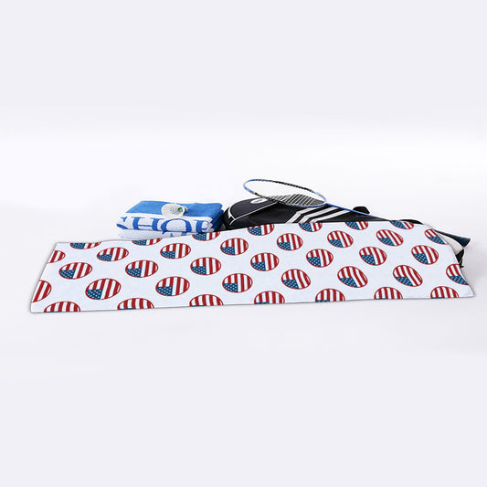 American Circle Flag Pattern Print Sports Towel