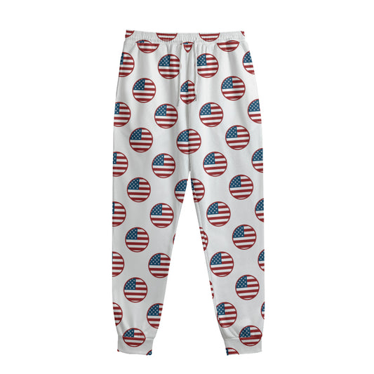American Circle Flag Pattern Print Sweatpants