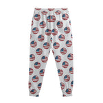 American Circle Flag Pattern Print Sweatpants