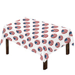 American Circle Flag Pattern Print Tablecloth