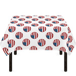 American Circle Flag Pattern Print Tablecloth