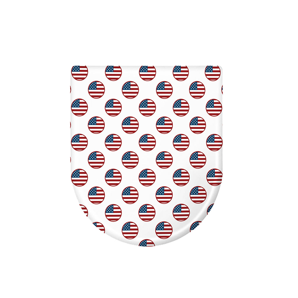 American Circle Flag Pattern Print Toilet Lid Cover