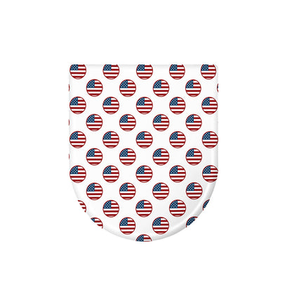 American Circle Flag Pattern Print Toilet Lid Cover