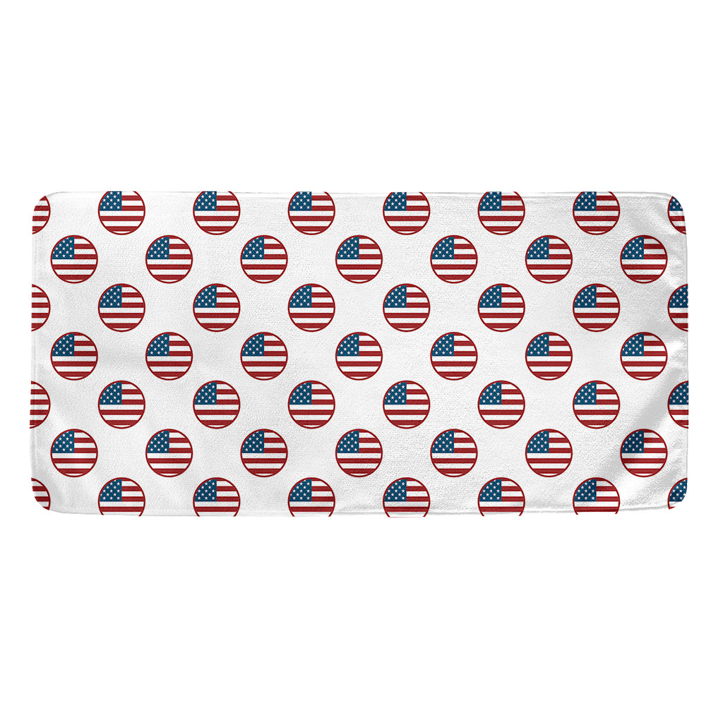 American Circle Flag Pattern Print Towel