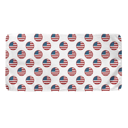 American Circle Flag Pattern Print Towel