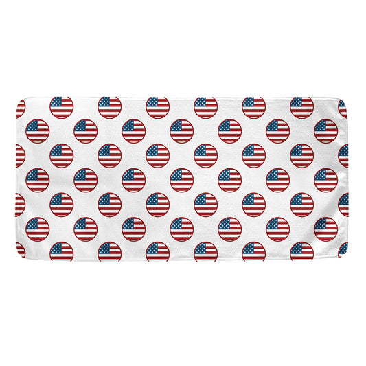 American Circle Flag Pattern Print Towel