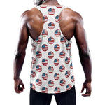 American Circle Flag Pattern Print Training Tank Top
